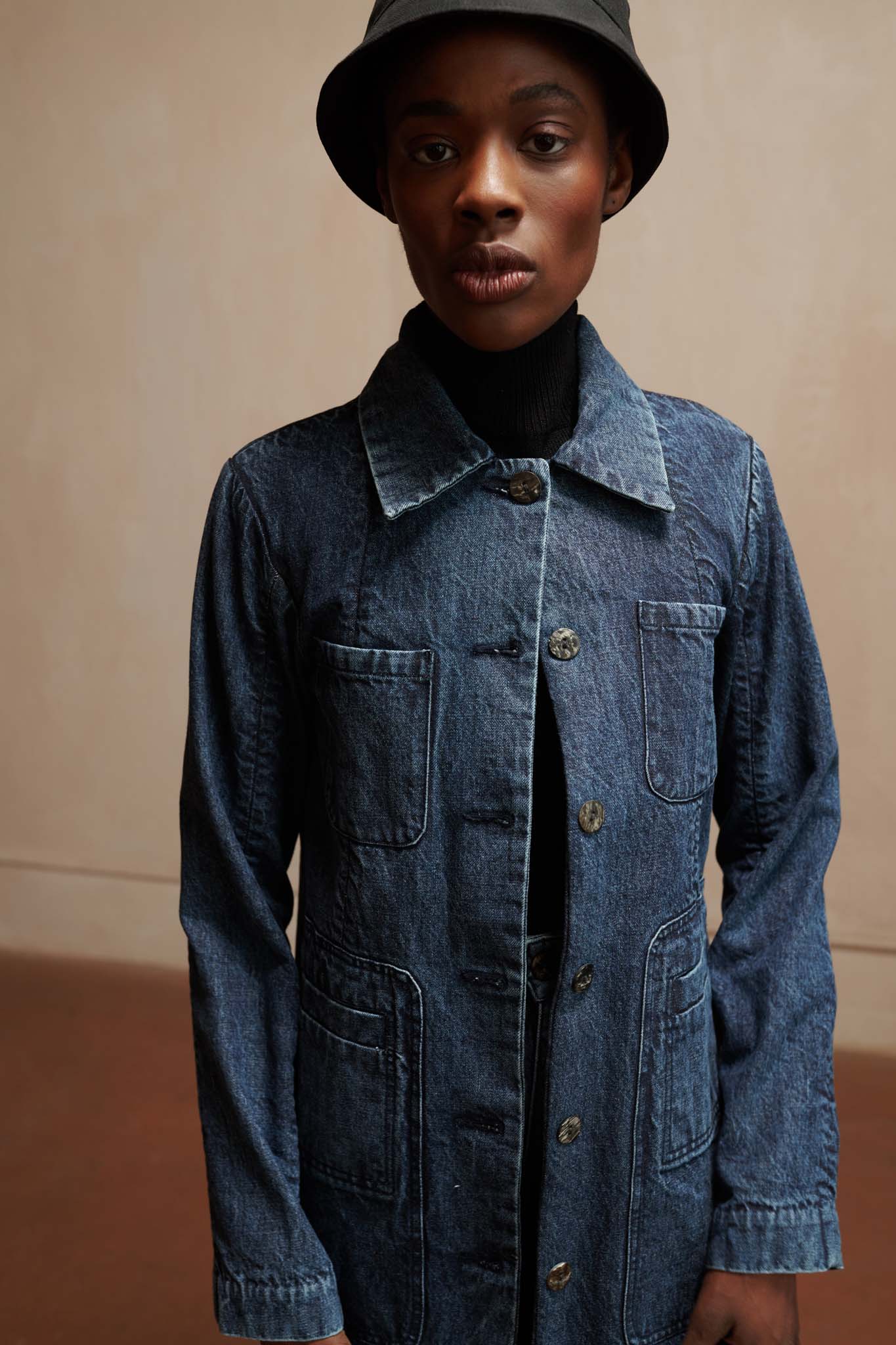 CONRAD CAR COAT | denim | organic + earth dyed – Maria Stanley