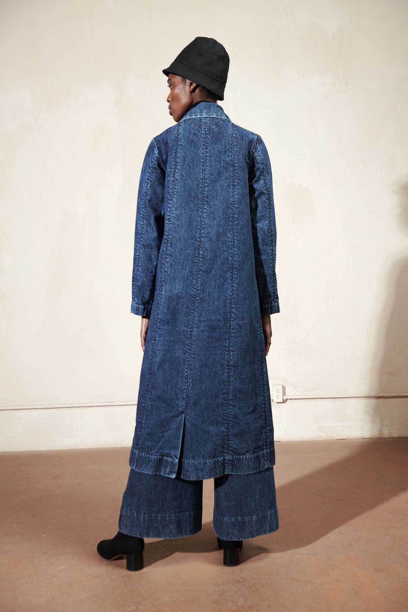 CONRAD CAR COAT | denim | organic + earth dyed – Maria Stanley