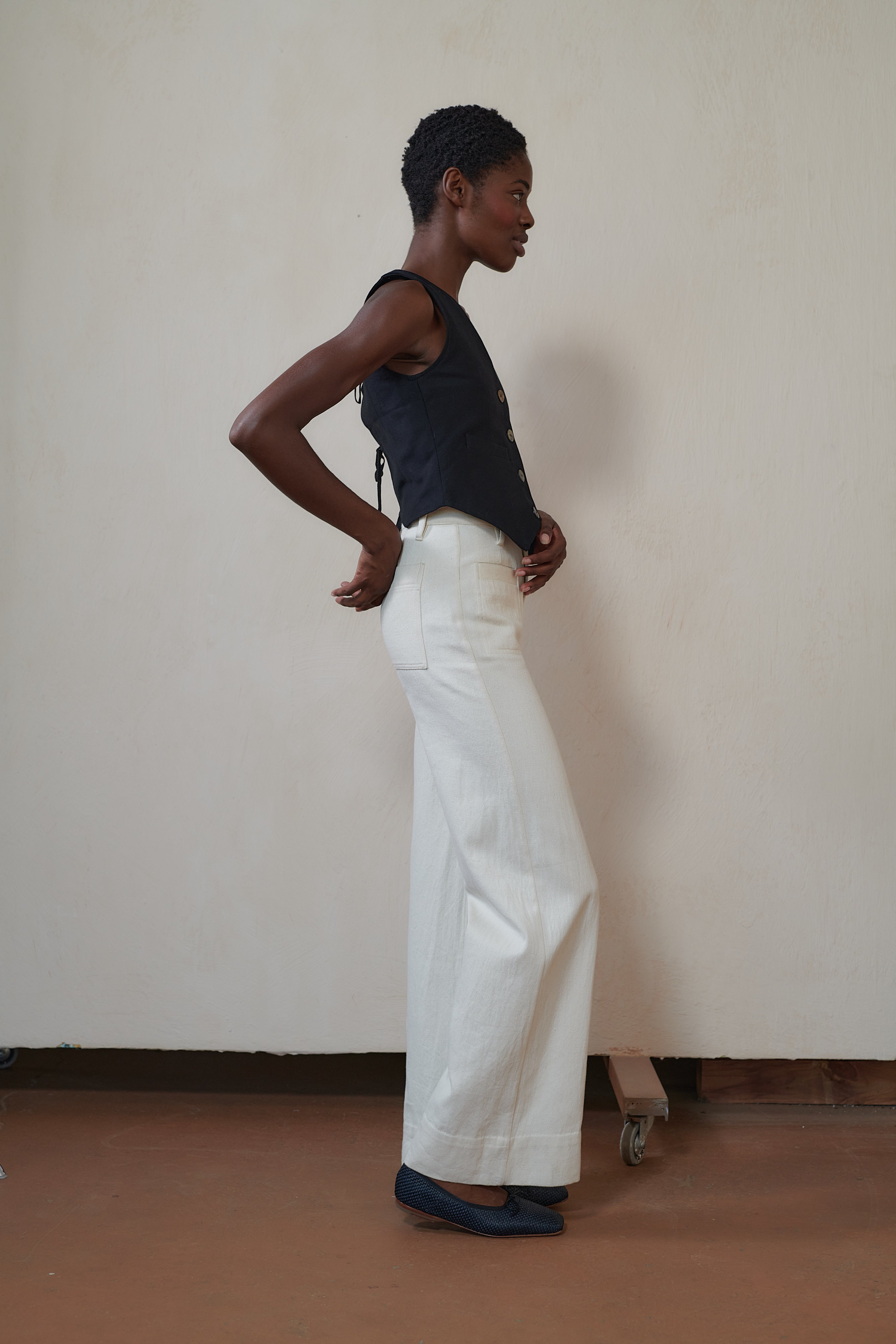 SOFT HANK PANT | bone | organic + earth dyed