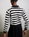 CHUNKY SHRUNKEN JUMPER | ecru stripe | organic