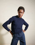 CHUNKY SHRUNKEN JUMPER | navy | organic