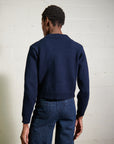 CHUNKY SHRUNKEN JUMPER | navy | organic